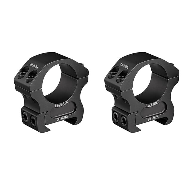 Vortex Pro 1" Medium (0.95") Scope Rings PR1-M - Light Mount Marks 10086 - USED/MISC
