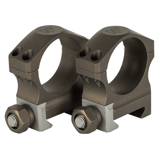 Nightforce X-Treme Duty 34mm 1.00" Medium UltraLite 6 Screw Dark Earth DEMO Ring Set A679