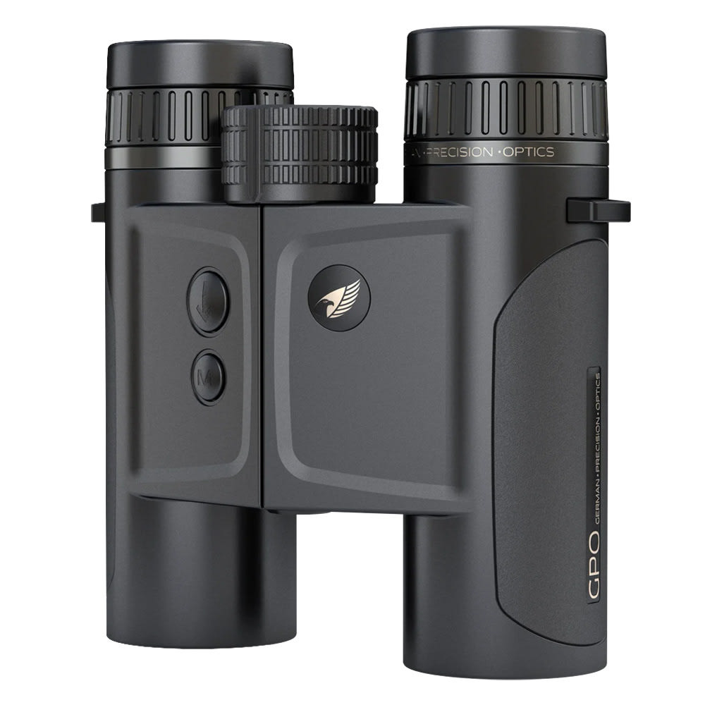 German Precision Optics GPO RangeGuide 8x32 HD 3000y OLED Black Rangefinding Binocular BX700, Compact Rangefinding Roof Prism - German Precision Optics