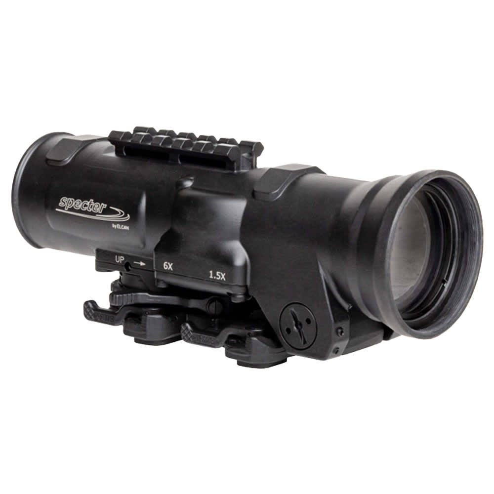 Elcan Specter DR 1.5x/6x Illuminated Scope with 7.62 Reticle, Flip Covers, ARD, 1/3N Battery Switch DFOV156-C2-1-3N - Elcan