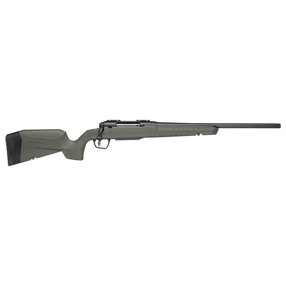 Savage Arms G4 Axis 2 Green .400 LEG 1:16" 11/16x24 20" Heavy Sporter Bbl Carbon Steel/Synth Matte BLK Rifle 33119 in Matte Black - Savage Arms