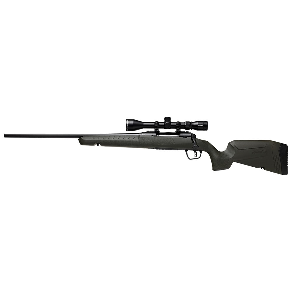 Savage Arms G4 Axis 2 XP Green LH .308 WIN 1:10" 5/8x24 20" Heavy Sporter Bbl Carbon Steel/Synth Matte BLK Rifle w/3-9x40 BDC Scope 33189 in Matte - Savage Arms