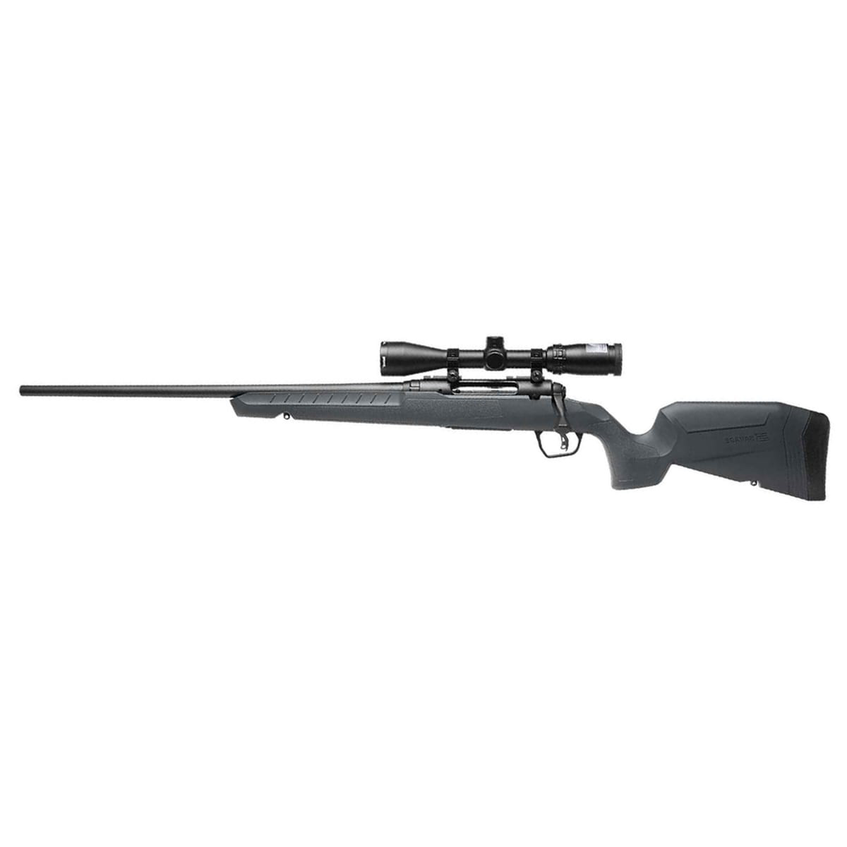Savage Arms G4 Axis 2 XP Gray LH .350 LEG 1:16" 5/8x24 18" Heavy Sporter Bbl Carbon Steel/Synth Matte BLK Rifle w/3-9x40 BDC Scope 33202 in Matte - Savage Arms