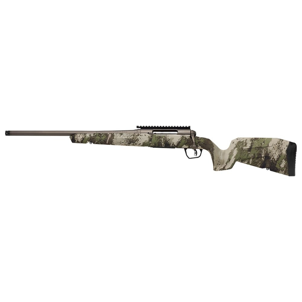 Savage Arms G4 Axis 2 Pro Woodland LH .22 CM 1:8" 1/2x28 20" Heavy Sporter Spiral Fluted Bbl Carbon Steel/Synth Gun Metal BRZ Rifle 33223 in Gun - Savage Arms