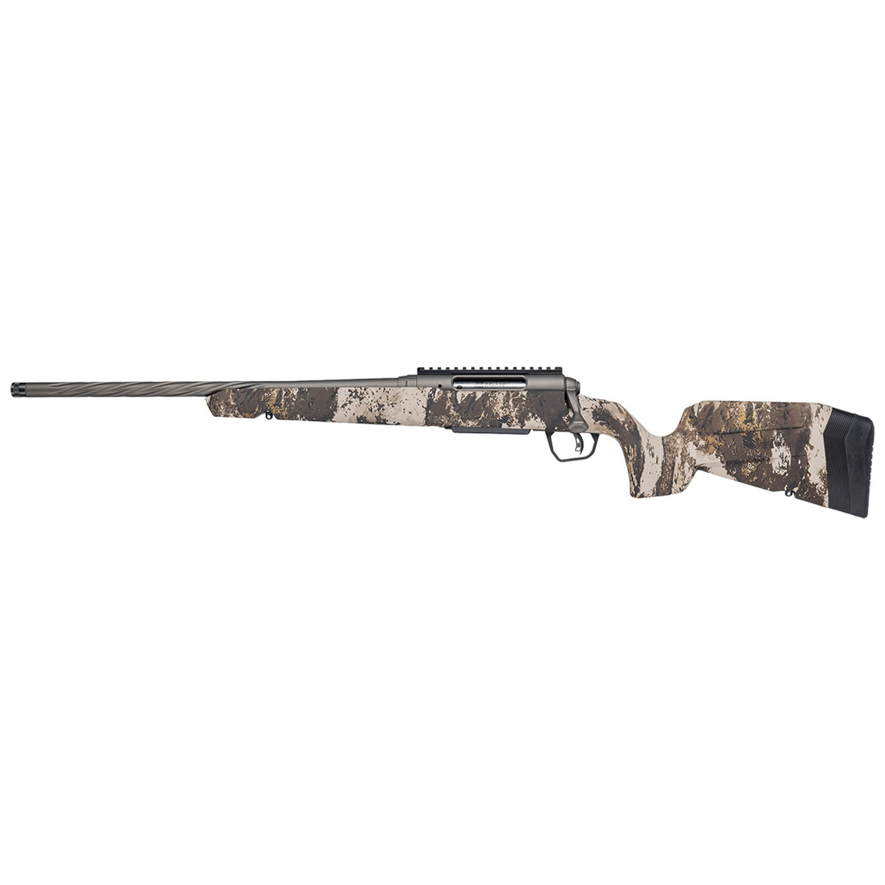 Savage Arms G4 Axis 2 Pro Western LH .243 WIN 1:9.25" 5/8x24 20" Heavy Sporter Spiral Fluted Bbl Carbon Steel/Synth Gun Metal BRZ Rifle 33256 in Gun - Savage Arms