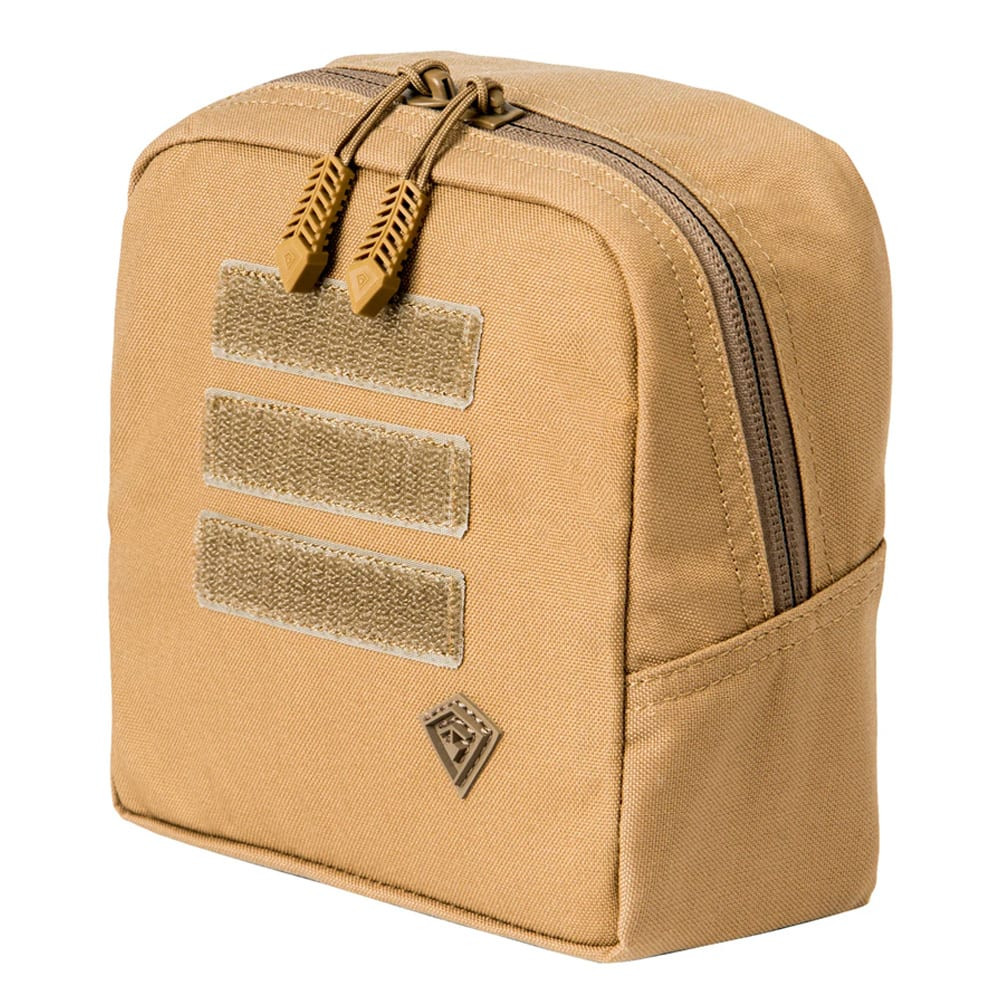 First Tactical Tactix 6x6" 500D Nylon Coyote Utility Pouch w/ Reversible Foam Sleeve 180015-060-1SZ - First Tactical