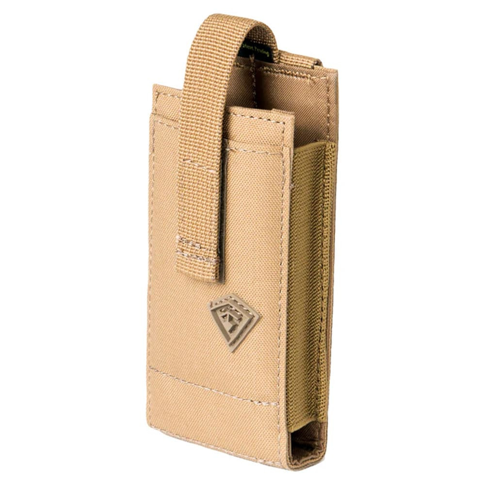 First Tactical Tactix Media Medium 500D Nylon Coyote Pouch 2.5x5.25x.75"" w/ 2 Hooked Lynx Attachments 180018-060-1SZ - First Tactical