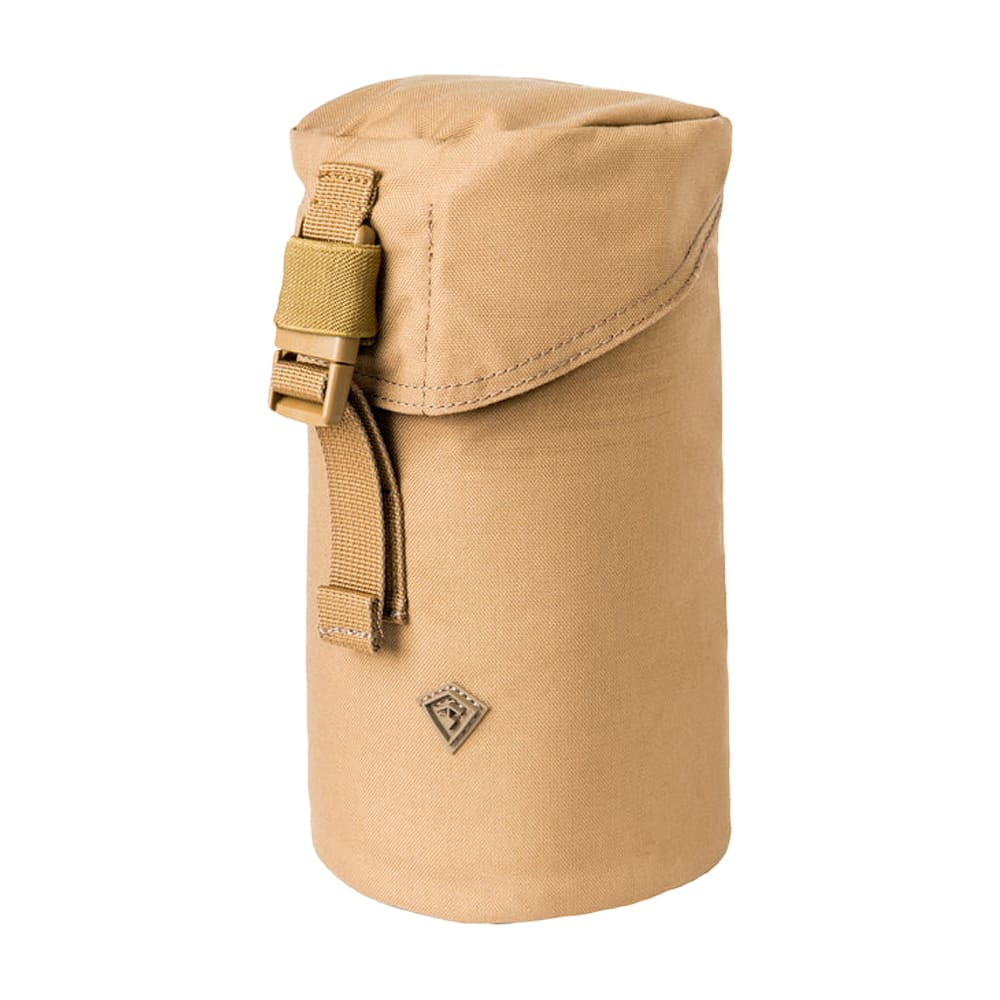 First Tactical Tactix Bottle Pouch 1L 500D Nylon Coyote 4.25x8.5x3.75 w/ Reversible Foam Sleeve 180020-060-1SZ - First Tactical