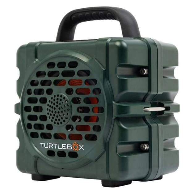 Turtlebox CUB Outdoor Bluetooth Speaker with 2-Unit Pairing & Party Mode, Steel Tie-Downs, 8.6"x7.2"x5.8", 5.3lbs, Green TB-CUB-G1-OGGRN-1 - Turtlebox
