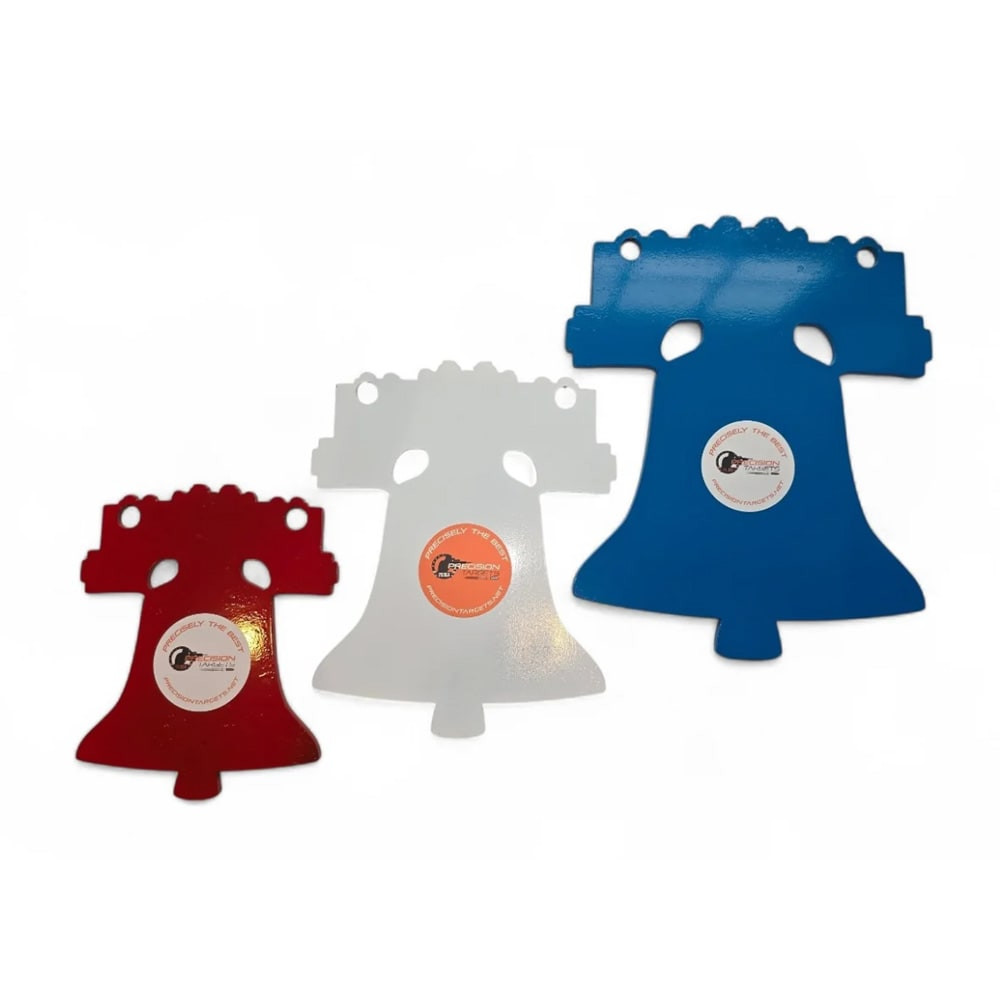 Precision Targets AR500 Liberty Bell Bundle 3 Pack 1 of each Size, 1/4" Thick Steel Target OOE3X1-4LBB-AR500 - Precision Targets