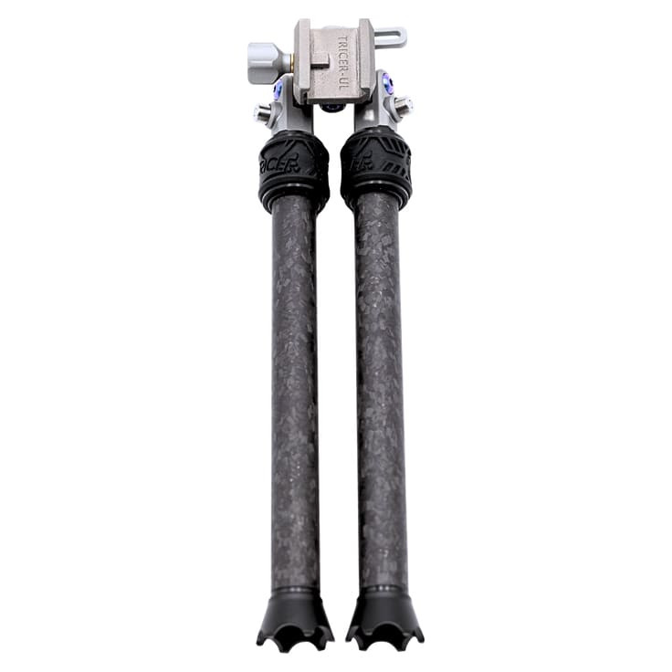 Tricer UL Titanium Head & Inverted Carbon Legs Pic Compatible Tilt Locking Lever Ultralight Hunting Bipod UL-BIP-3 - Tricer