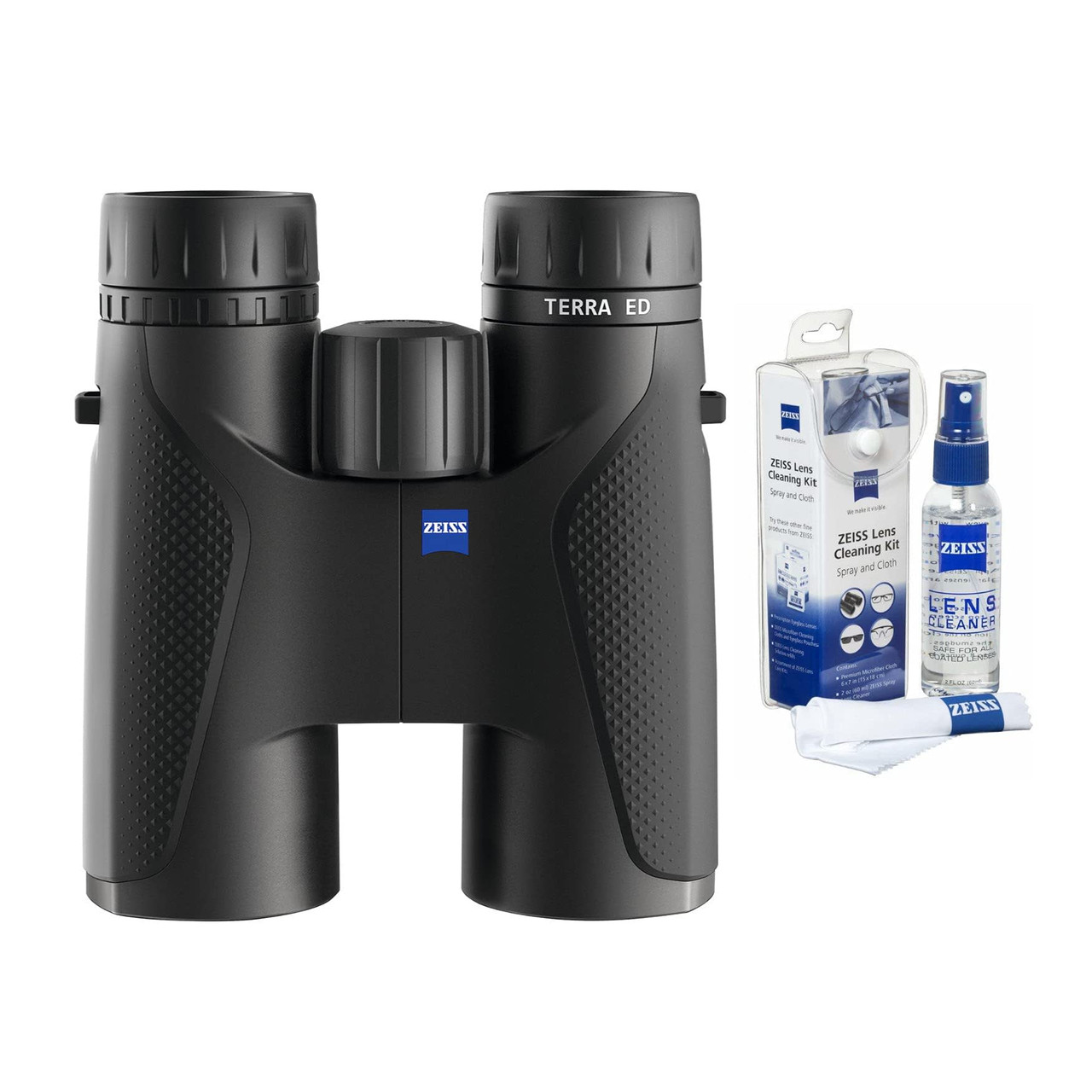 Zeiss Terra ED 10x42 Black Binocular & 2oz Lens Care Kit - 