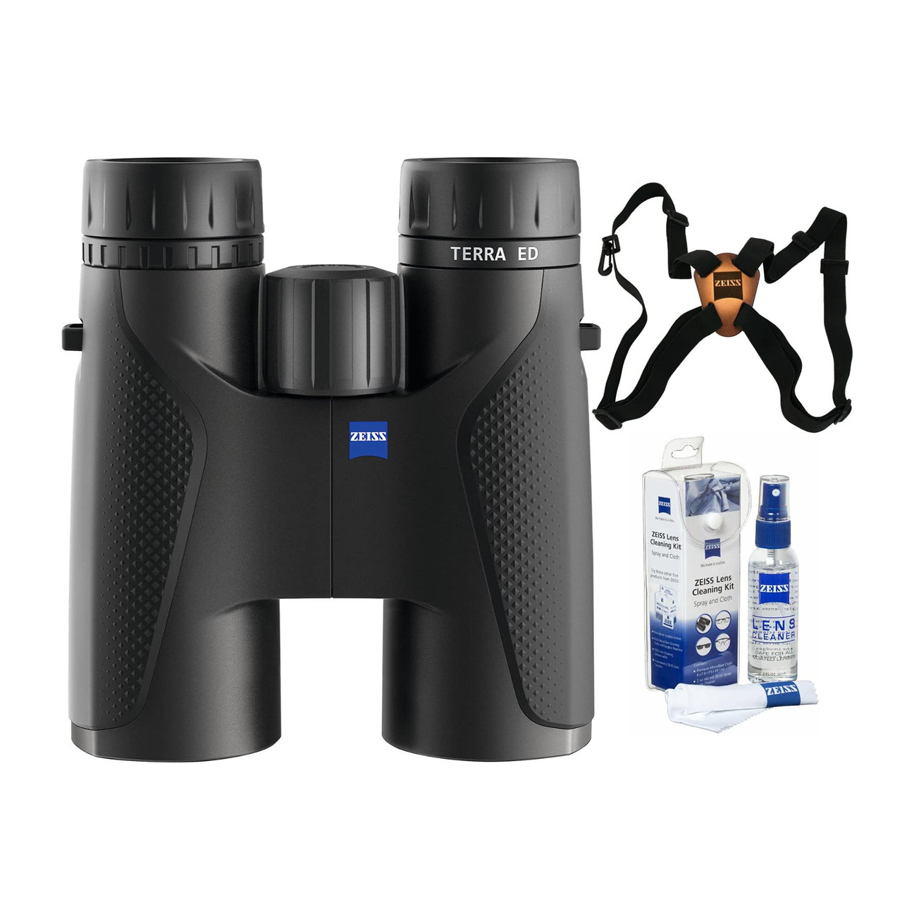 Zeiss Terra ED 10x42 Black Bino and Premium Bino Harness Kit Zeiss524204-9901-KIT-2127-990-529115 - 