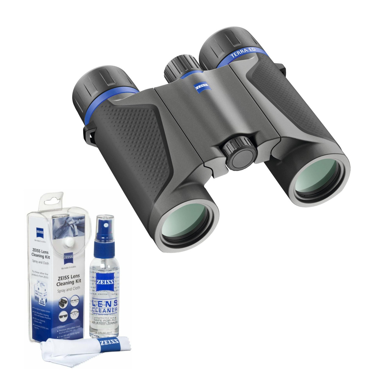 Zeiss Terra ED Pocket 10x25 Black Bino and Cleaning Kit 522503-9901-000-Zeiss-KIT-2127-990 - 