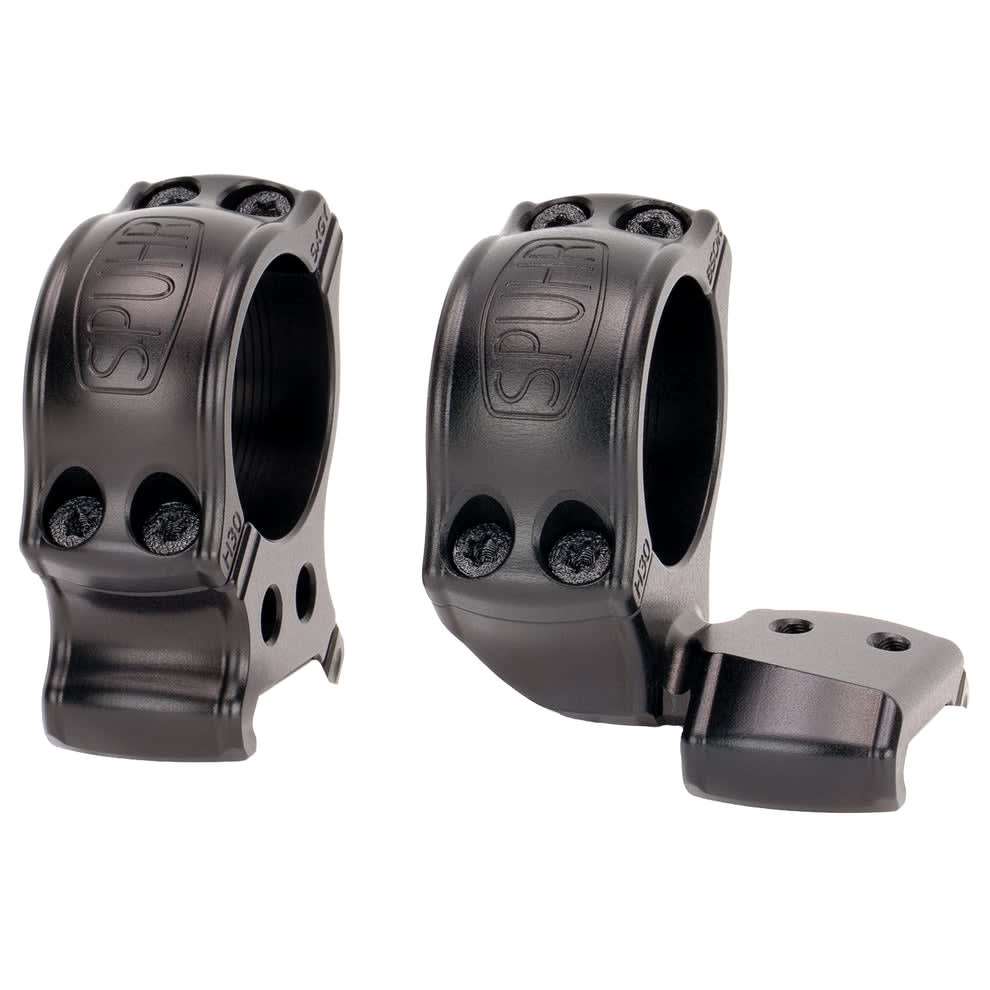 Spuhr Picatinny Cantilever Aesthetic Rings 30mm 1.18"Height HPC30-30A in Matte Black - Spuhr