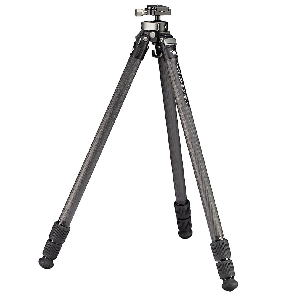 Vortex Optics Vortex Switchback Carbon Tripod Kit w/QR Plate w/1/4"-20 Thread, Detachable Counterweight Hook, Carry Case, Multi Tool & Spike - Vortex Optics