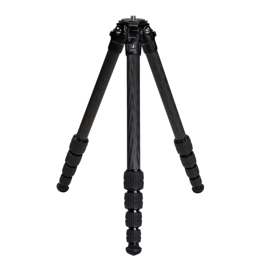 REVIC Optics Tracker 2.5" to 46.5" 8.8lbs Capacity 5-Section Carbon Fiber Tripod w/ Rubber & Spiked Feet, Carrying Case PD-G4000 - REVIC Optics
