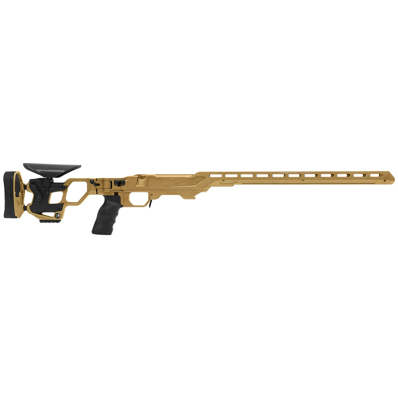 Cadex Defense X-Series Short Action RH Chassis Assembly for Remington 700 w/ PRO Folding Stock, Burnt Bronze STKXS-REM-RH-SA-PNAB-BRZ - Cadex Defense
