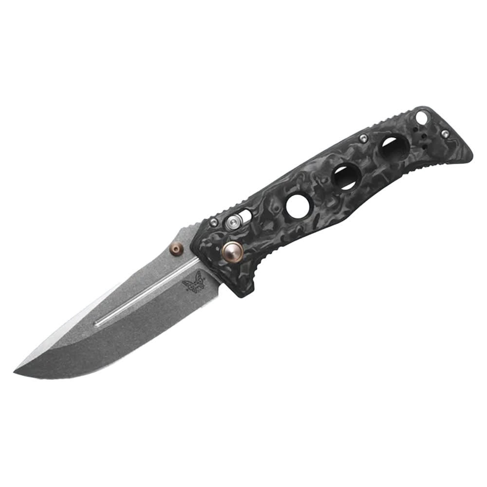 Benchmade Sibert Adamas AXIS Stud Drop-Point Black Marbled Carbon Fiber Knife 275-05 - benchmade