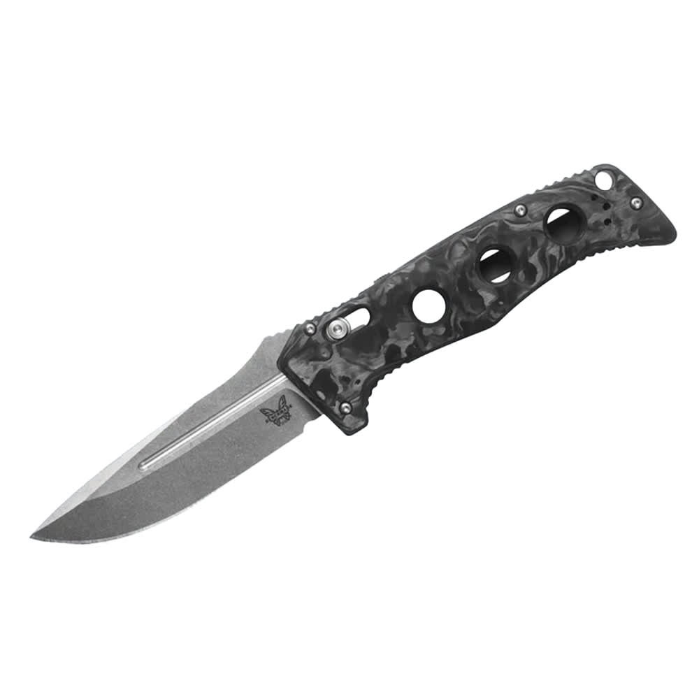 Benchmade Sibert Auto Adamas AXIS Stud Drop-Point Black Marbled Carbon Fiber Knife 2750-06 - benchmade