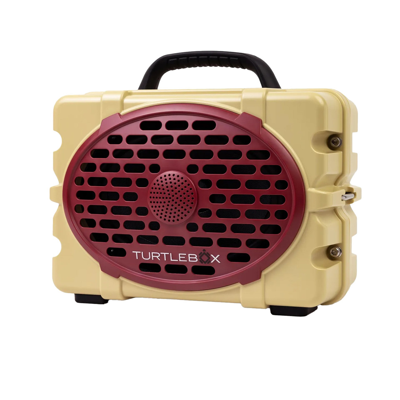 Turtlebox GameDay Series 2.0 Original Outdoor Bluetooth Speaker w/ Party Mode, Waterproof, 25hr Battery, Gold/Garnet TB-ORIG-G3-GOLD-GARN-BLK-2 - Turtlebox