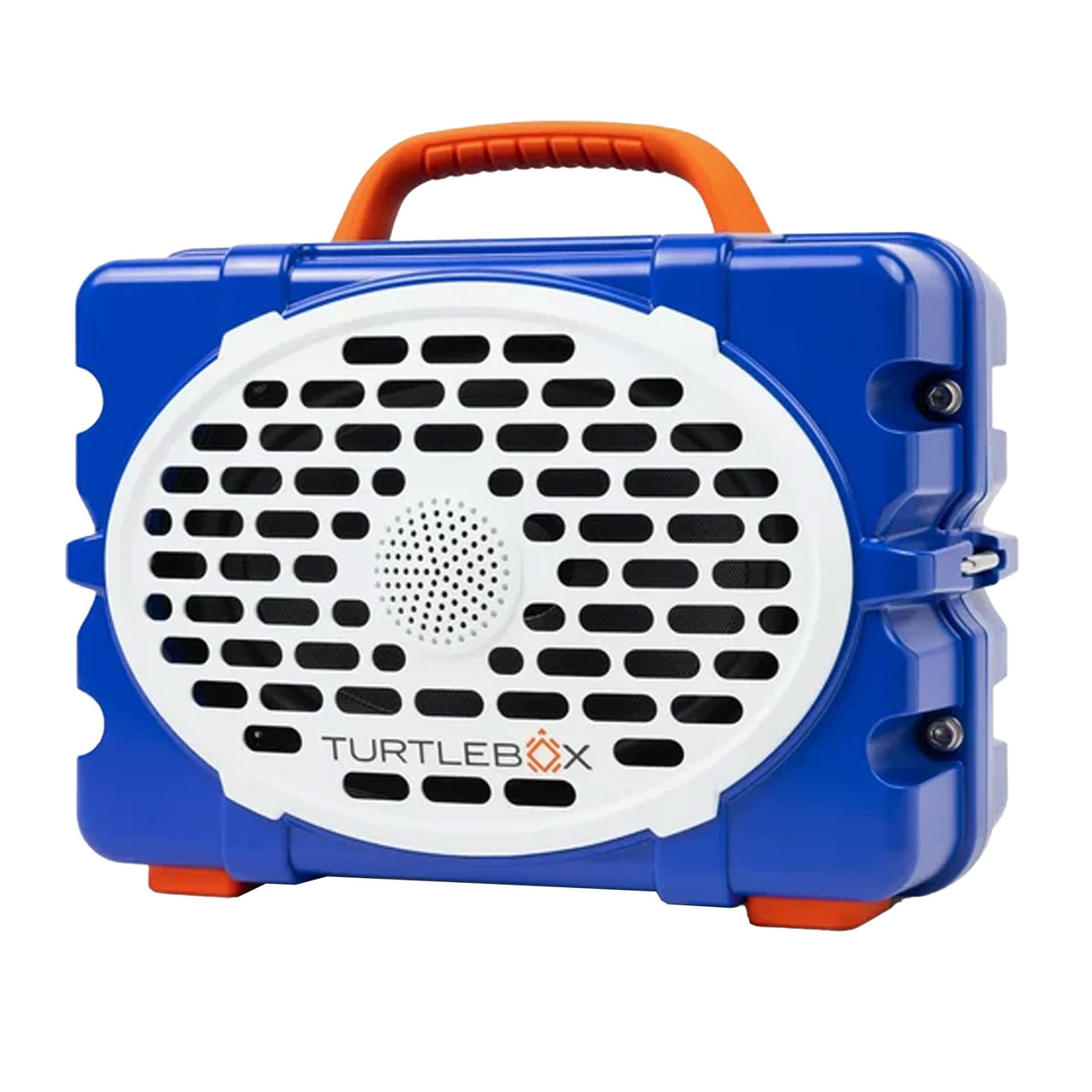 Turtlebox GameDay Series 2.0 Original Outdoor Bluetooth Speaker w/ Party Mode, Waterproof, 25hr Battery, Blue/Orange TB-ORIG-G3-BLUE-WHT-BLORG-2 - Turtlebox