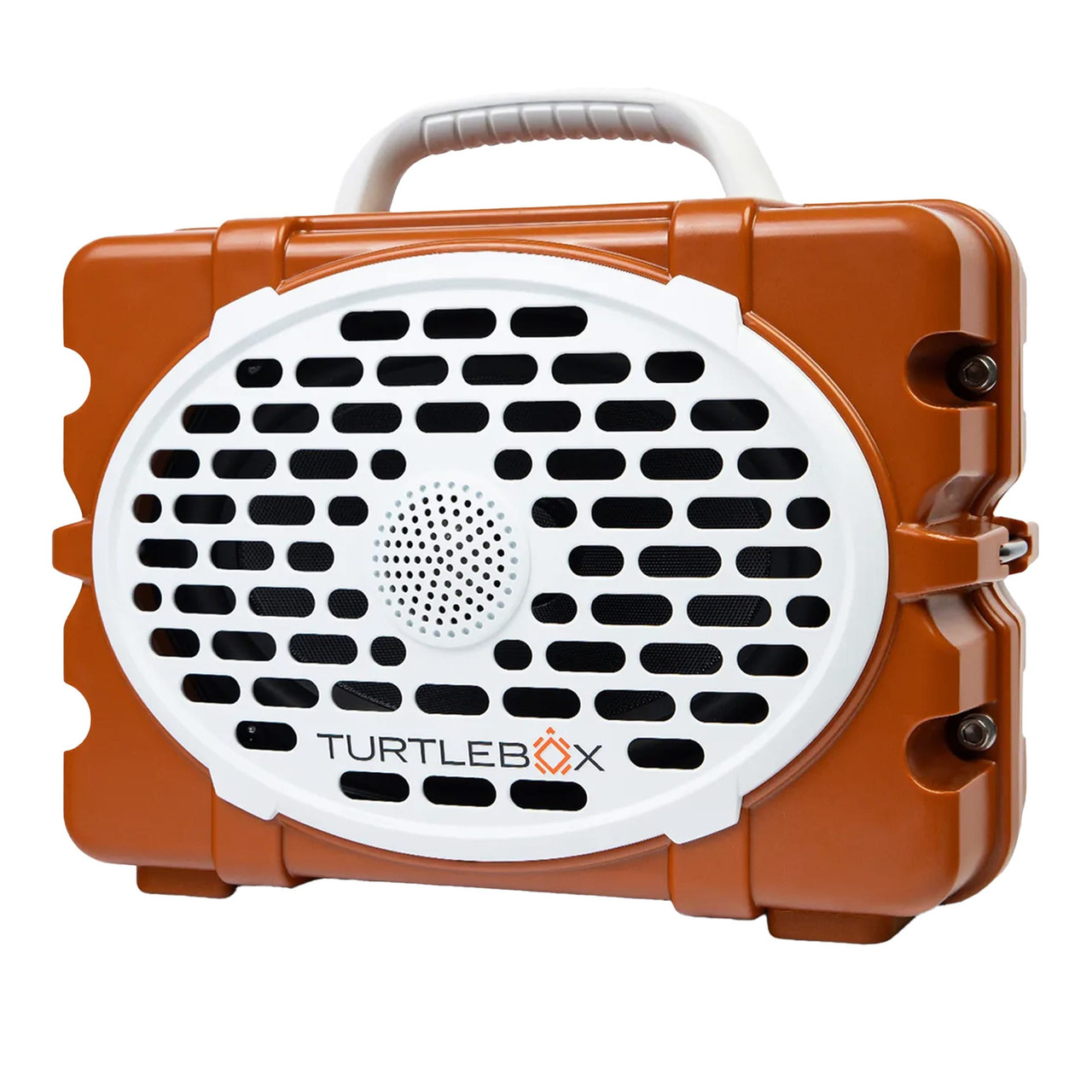 Turtlebox GameDay Series 2.0 Original Outdoor Bluetooth Speaker w/Party Mode, Waterproof, 25hr Battery, Burnt Orange/White TB-ORIG-G3-BTORG-WHT-WHT-2 - Turtlebox