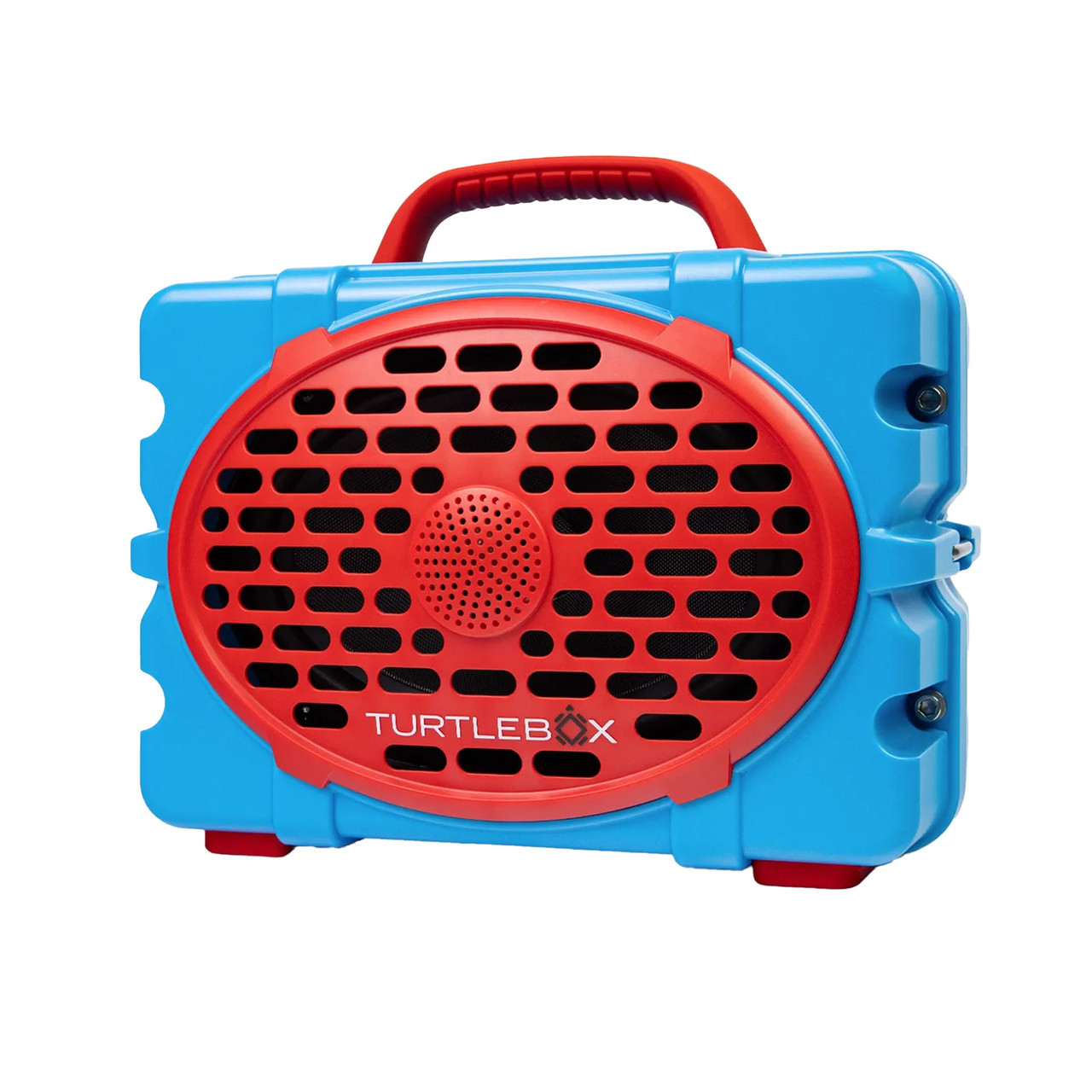 Turtlebox GameDay Series 2.0 Original Outdoor Bluetooth Speaker w/Party Mode, Waterproof, 25hr Battery, Powder Blue/Red TB-ORIG-G3-LTBLUE-RED-RED-2 - Turtlebox