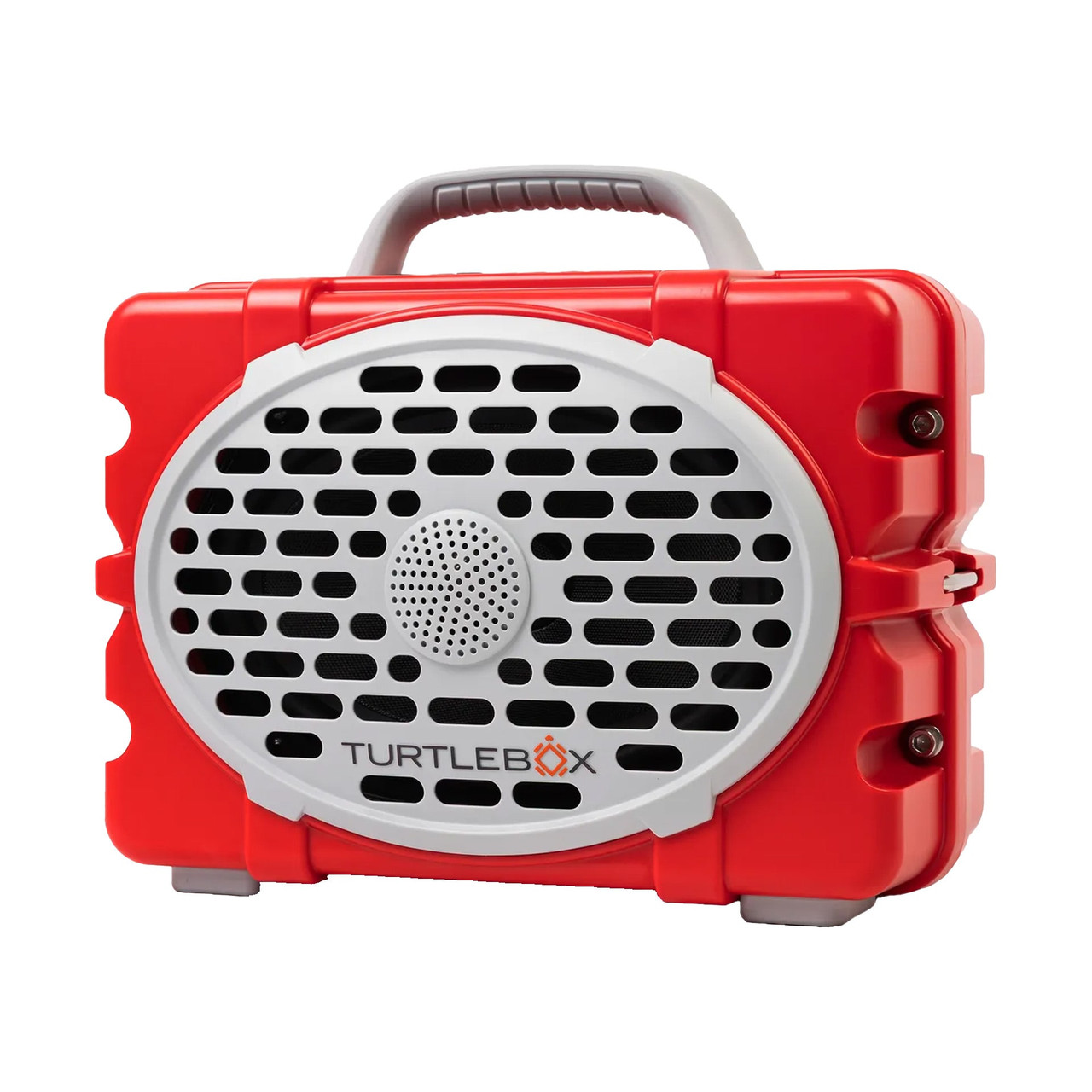 Turtlebox GameDay Series 2.0 Original Outdoor Bluetooth Speaker w/ Party Mode, Waterproof, 25hr Battery, Scarlet/Grey TB-ORIG-G3-RED-GRAY-GRAY-2 - Turtlebox