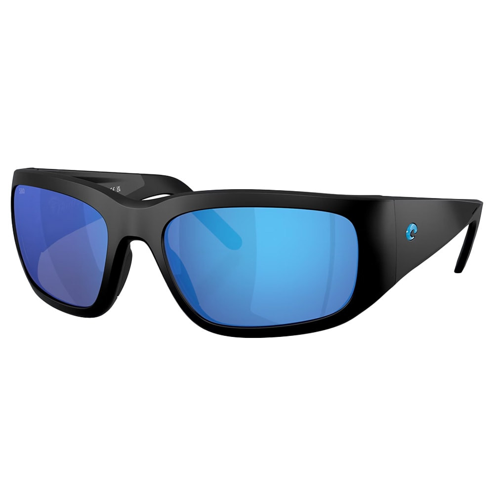 Costa Del Mar Performance Bulley Bait Men's Matte Black XXL Frame Blue Mirror 580G Polarized Lens Sunglasses 06S9139-91390264 - Costa Del Mar