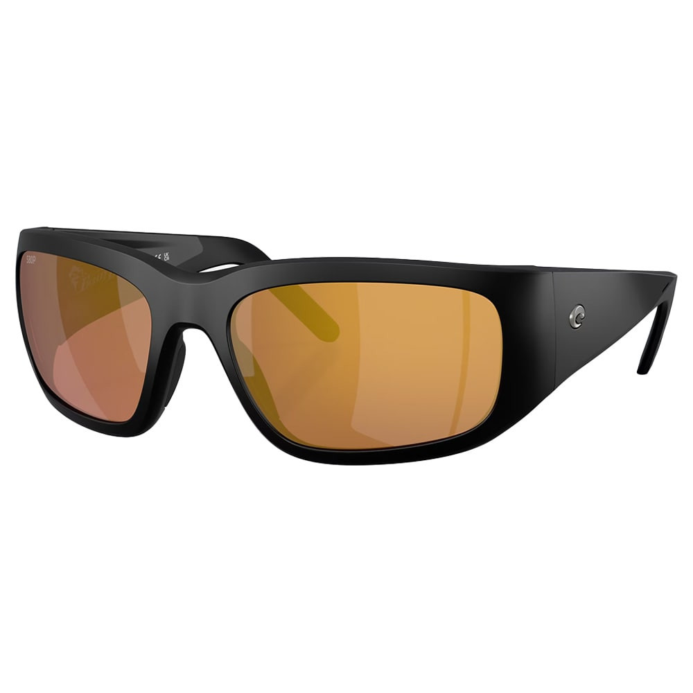 Costa Del Mar Performance Bulley Bait Men's Matte Black XXL Frame Gold Mirror 580P Polarized Lens Sunglasses 06S9139-91390464 - Costa Del Mar