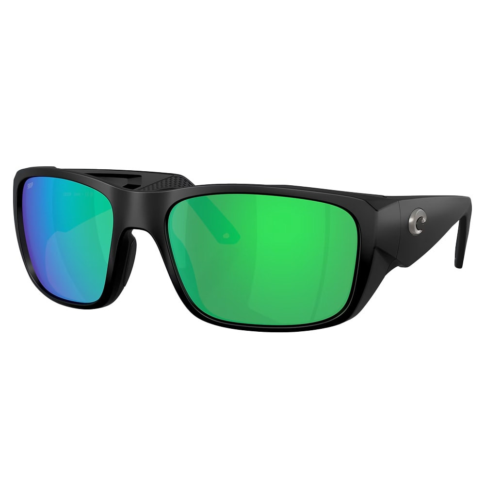 Costa Del Mar Performance Crudo Men's Matte Black XXL Frame Green Mirror 580P Polarized Lens Sunglasses 06S9136-91360364 - Costa Del Mar
