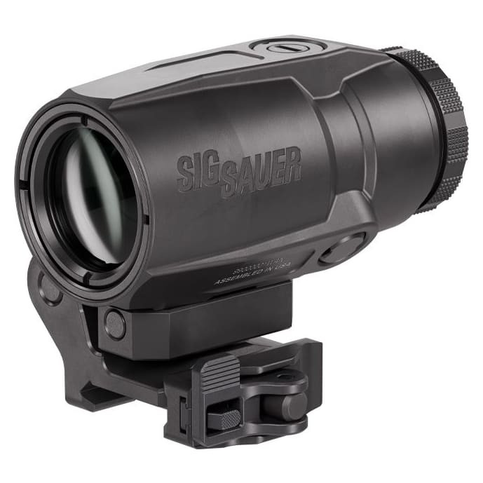 Sig Sauer Sig Sauer JULIET5T-AMR 5x24mm Compact Magnifier w/ Flip to Side Mount, Auto-Modified Reticle System, IPX8 Waterproof, Aluminum Housing, Black SOJ5MT01 - $429.99 at EuroOptic