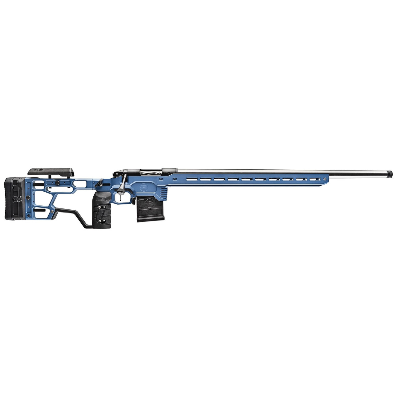Bergara Rifles Bergara Premier Series Competition Elite 6mm Dasher 1:7.5 5/8x24 26" Bbl Flat Trigger Elite Chassis Titanium Blue Rifle w/(1) 12rd Mag - Bergara Rifles