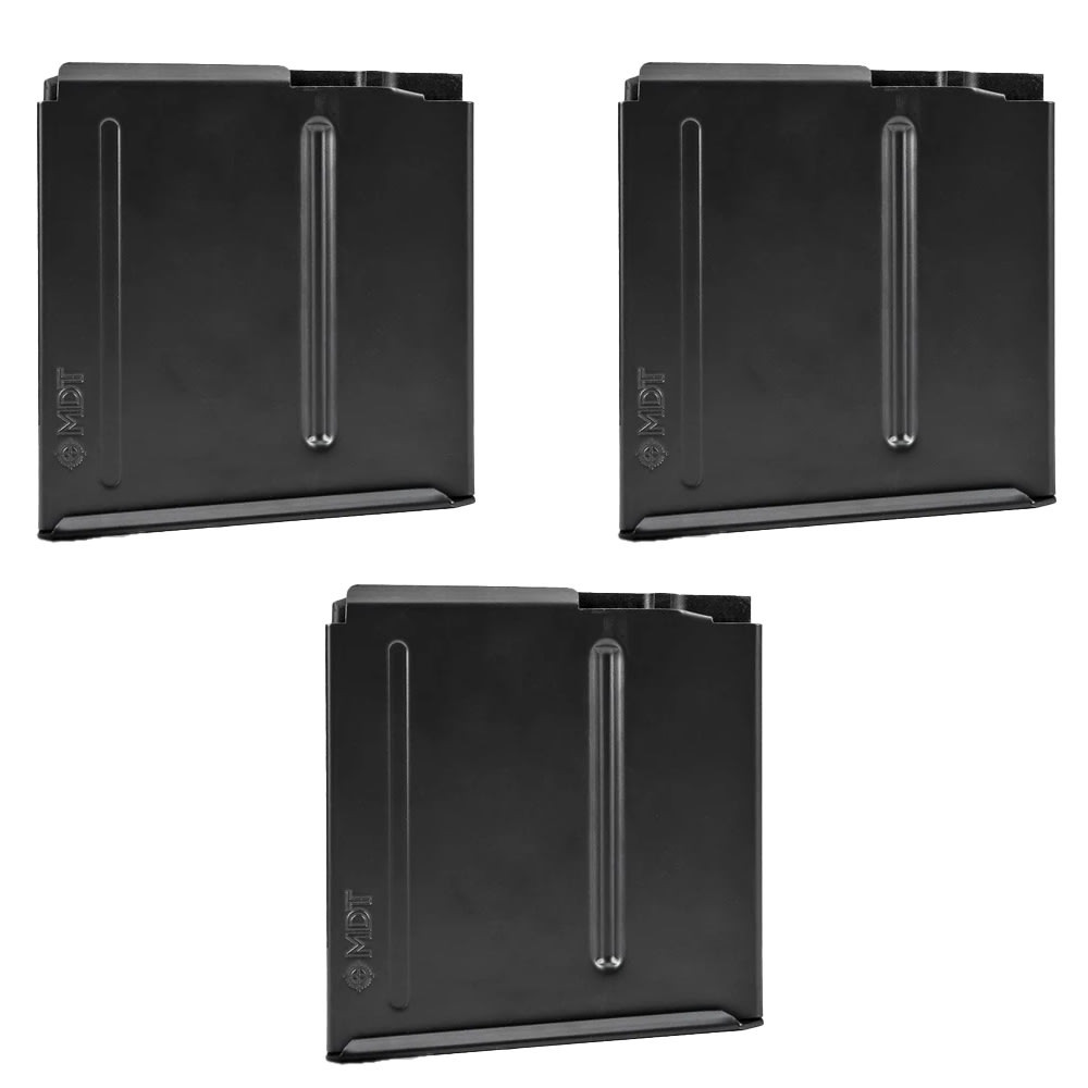 MDT 3-Pack LA .338 LM 3.715 5rd Blk Metal Magazine Bundle 102144-BLK-MDT-KIT-3X - MDT