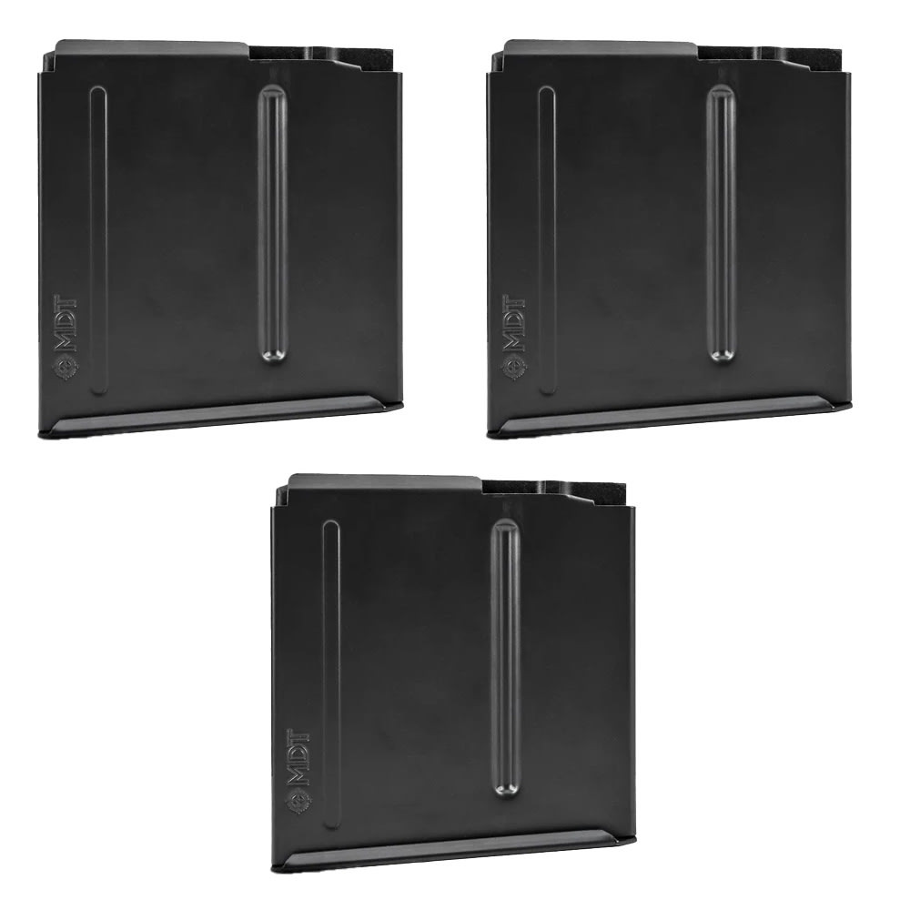 MDT 3-Pack LA 30-06 3.715 5rd Blk Metal Magazine Bundle 104269-BLK-MDT-KIT-3X - MDT