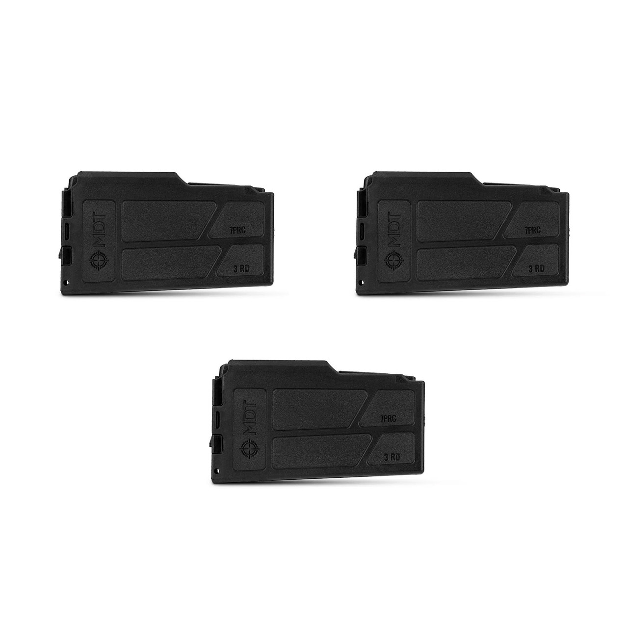 MDT 3-Pack 7 PRC LA 3.850 3rd Black Polymer Magazine Bundle 109671-BLK-MDT-KIT-3X - MDT
