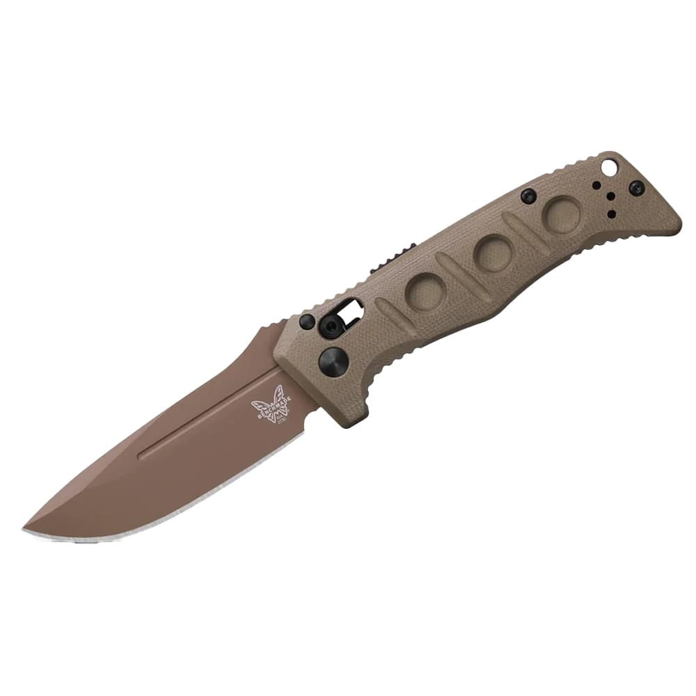 Benchmade Mini Auto Adamas Magnacut 63-65HRC Drop-point 3.25" Knife w/OD Green G10 Handle 2730FE-05 - benchmade