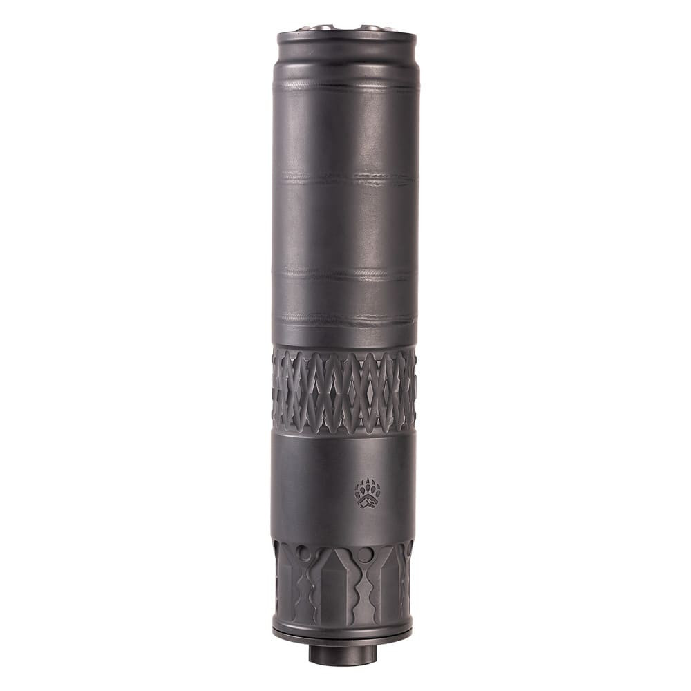 Rugged Suppressors Alaskan360 DTM Stainless Steel Baffles & Body Titanium Front Cap Black Cerakote Suppressor w/Direct Thread Mount (5/8x24) AK360DT - Rugged Suppressors