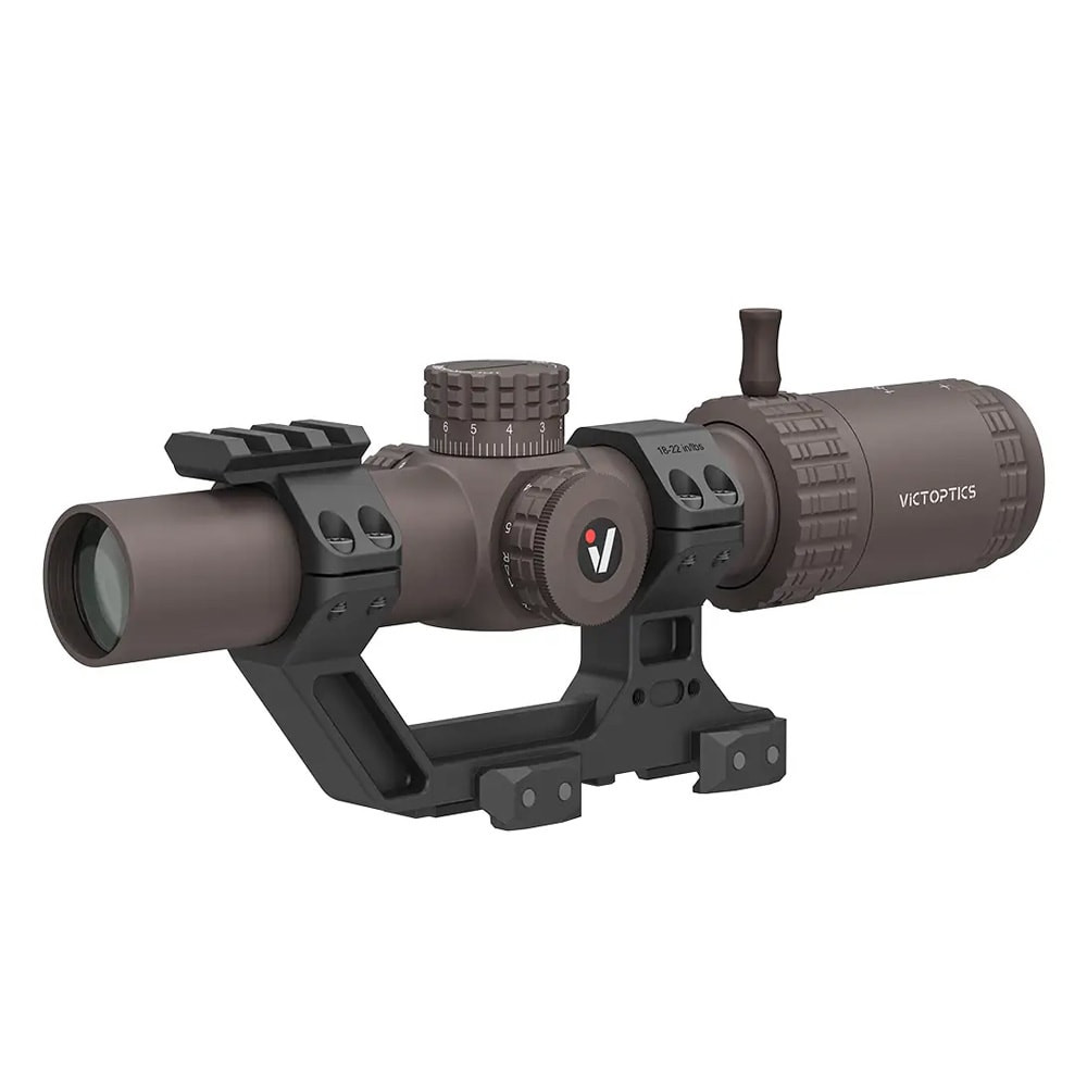 Vector Optics S6 1-6x24 SFP Illuminated FDE Riflescope Kit w/30mm 1-Piece 1.93"Mount, VI-CTSIX Reticle, Honeycomb Shade,Extra Ring Caps OPSL123 - vector optics