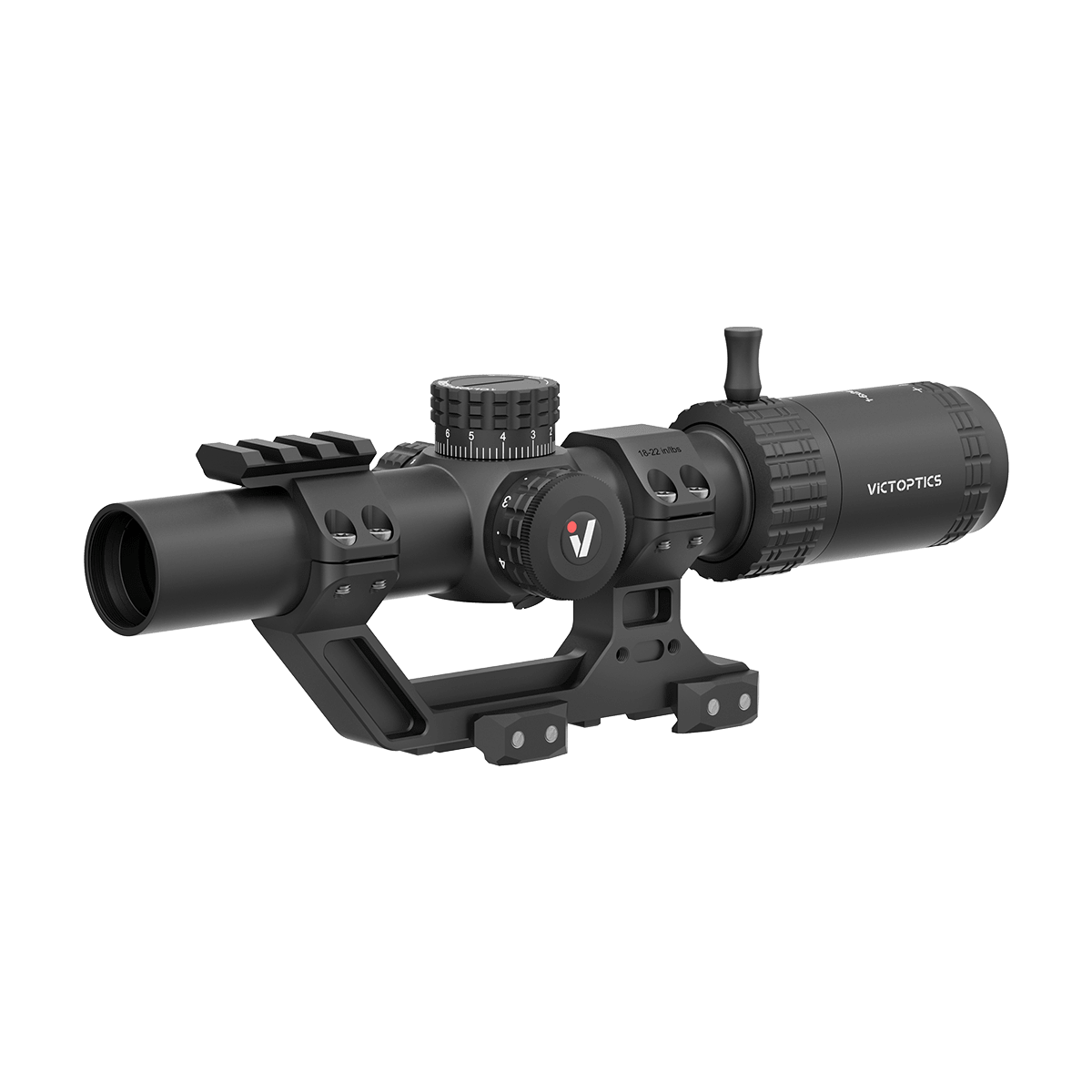 Vector Optics S6 1-6x24i SFP Illuminated Riflescope Kit w/30mm 1-Piece 1.93" Mount, Fiber Optic VIS-F1 Reticle, Honeycomb Shade OPSL133 - vector optics