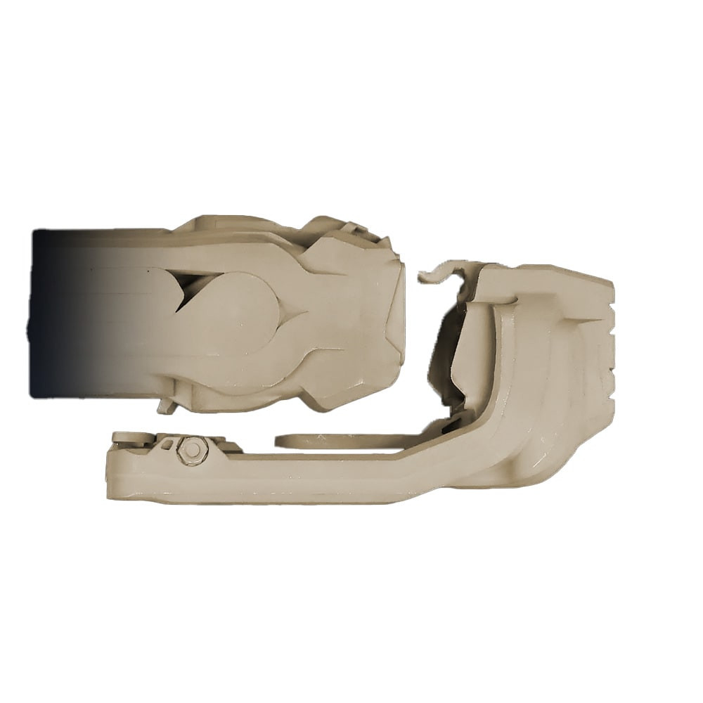 Strategic Sciences 5.56 NATO 1/2x28 Multi-Functional Muzzle Device w/ Suppressor Device, 0.7" OTB Clearance, FDE MFMD-5.56-0.7-MDSD-1/2X28-FDE - strategic sciences