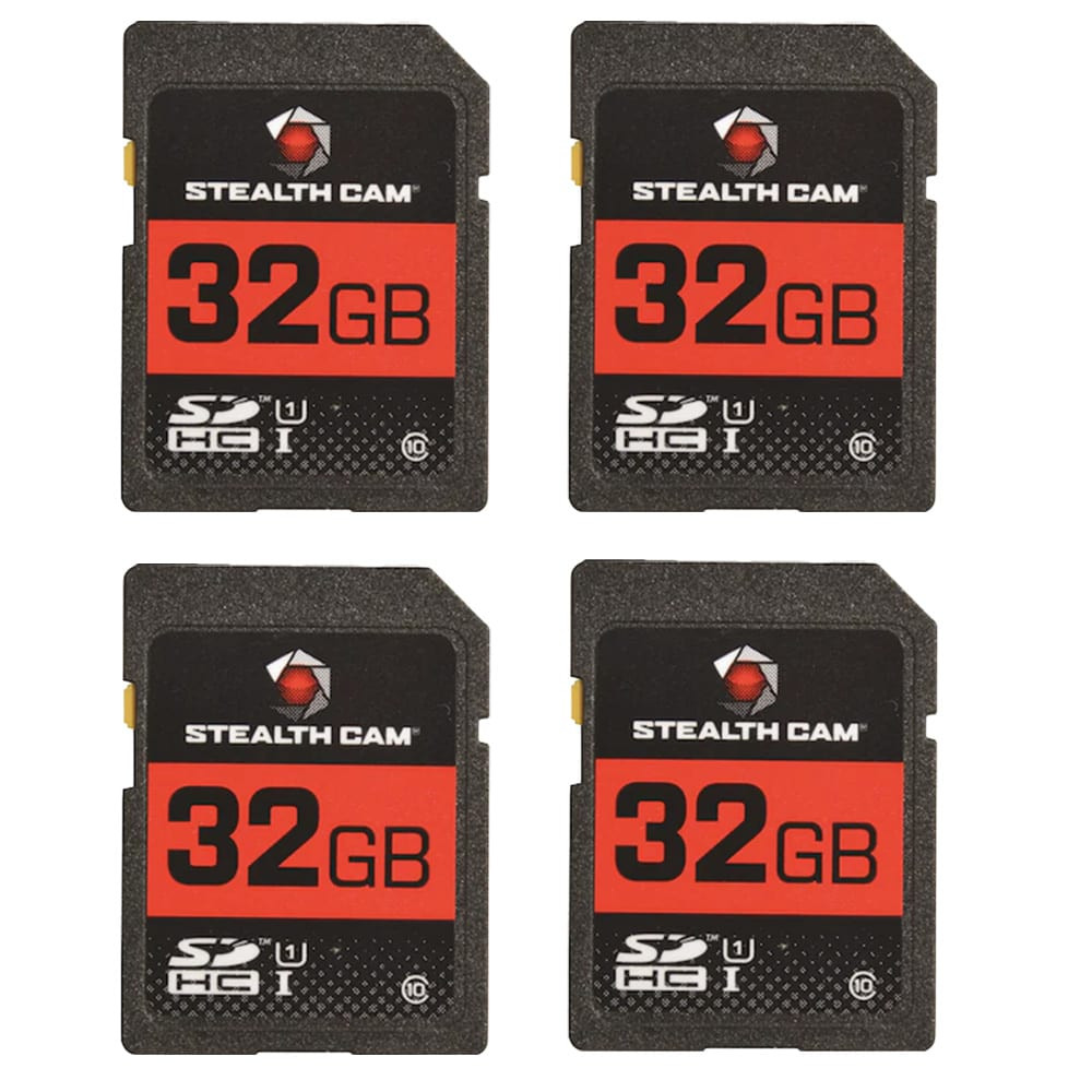 Stealth Cam Pack of 4 Stealth Cam 32GB SD Cards STC-32GB-4PK - stealth cam