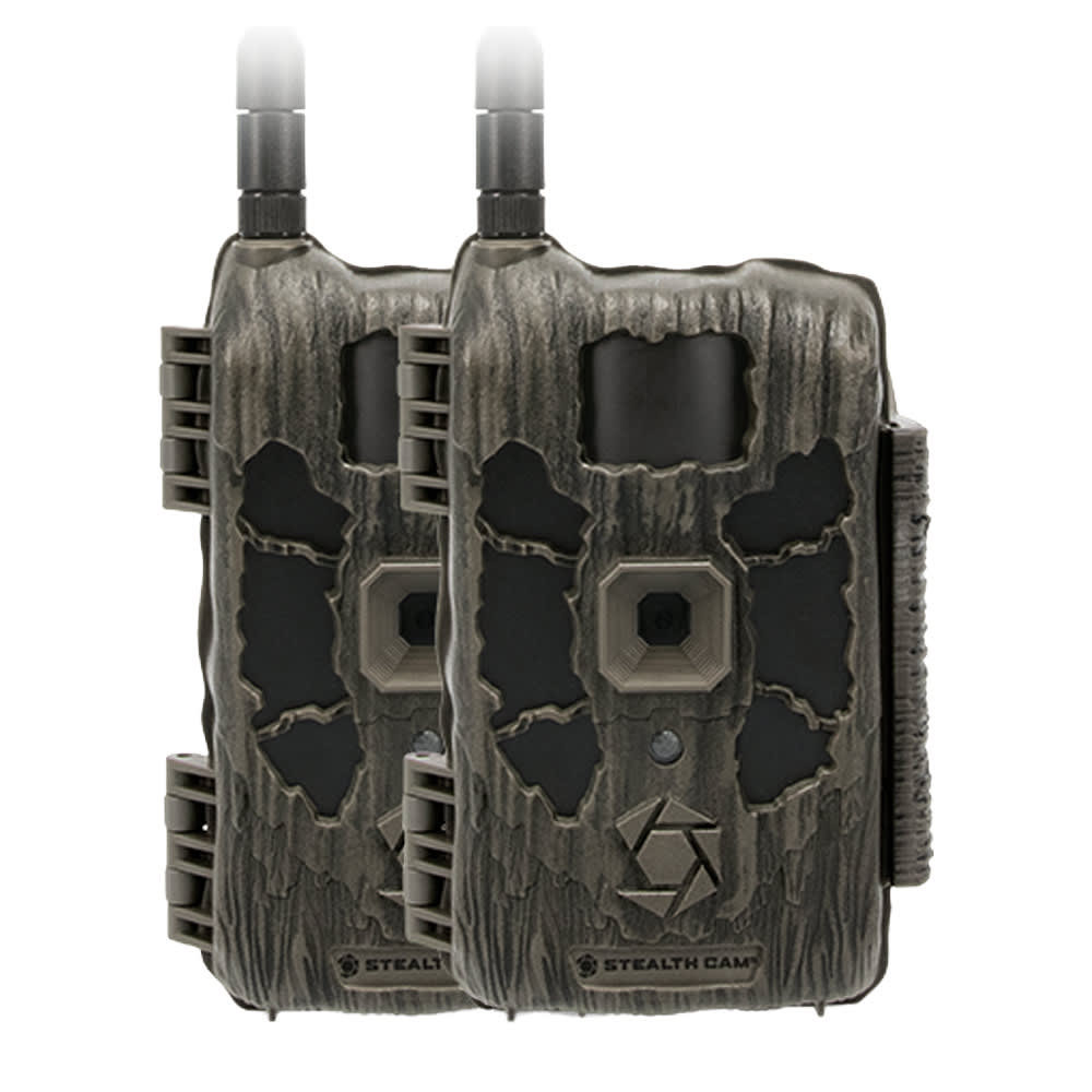 Stealth Cam Pack of 2 Deceptor Max 3.0 Cellular 50MP Trail Cameras w/ 16 GB Internal Storage, 1440p Video, Live Streaming, Rack Alert
