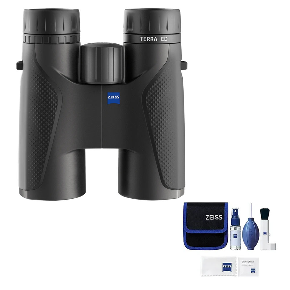 Zeiss Sport Optics Zeiss Terra ED 10x42 Black Binoculars and Cleaning Kit Bundle Zeiss-524204-9901-2390-186-KIT - ZEISS