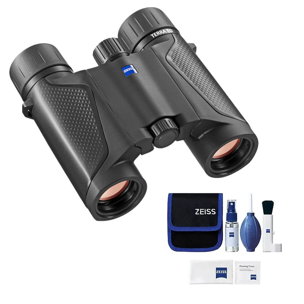Zeiss Sport Optics Zeiss Terra ED Pocket 10x25 Black Binoculars and Cleaning Kit Bundle 522503-9901-Zeiss-2390-186-KIT - ZEISS