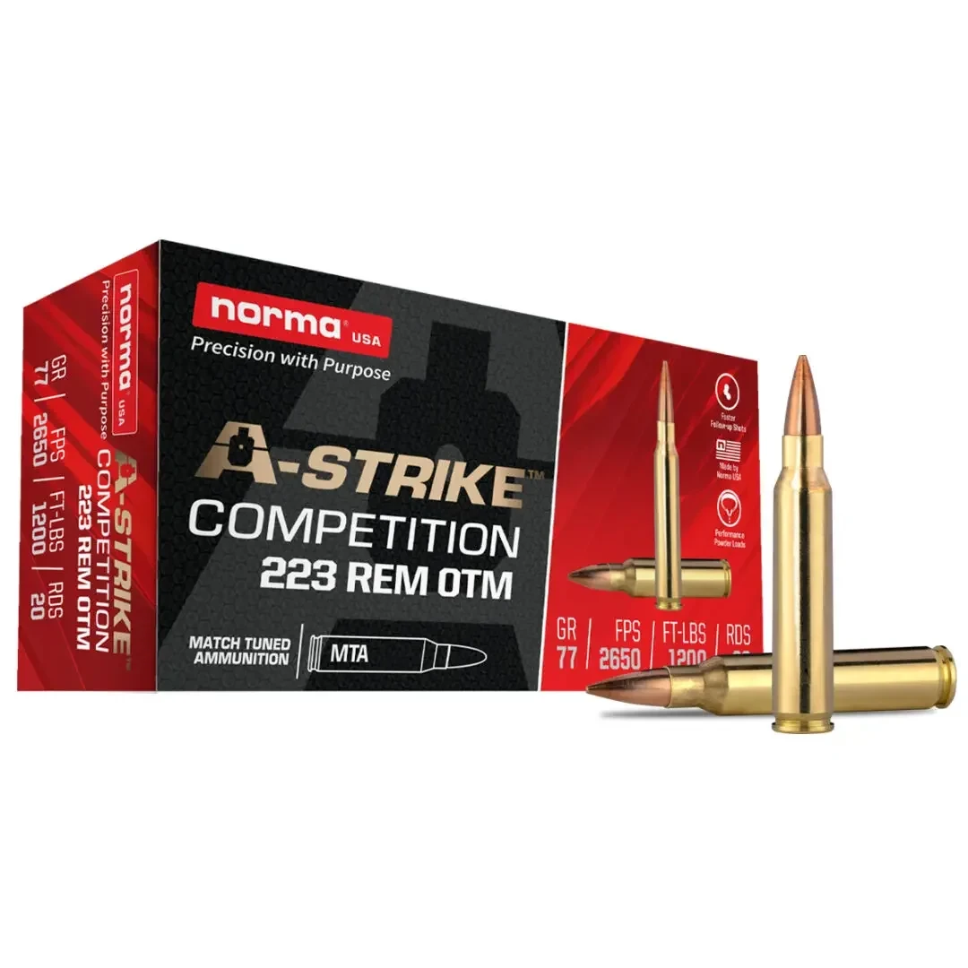 Norma Ammo A-Strike .223 Remington 77gr Ammunition, Box of 20rds 601209849