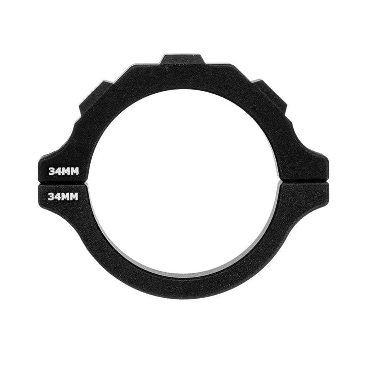 MDT 34mm Scope Tube Mounts with Adjustable V-Mount, Black 108710-BLK - MDT