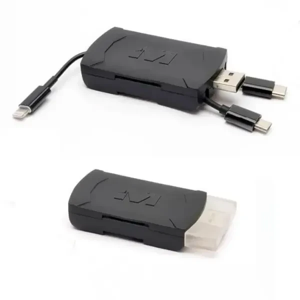 Muddy IOS 4-In-1 SD Card Reader w/ micro-USB, Lightning, USB2.0, and USB-C Connection MUD-QMCR
