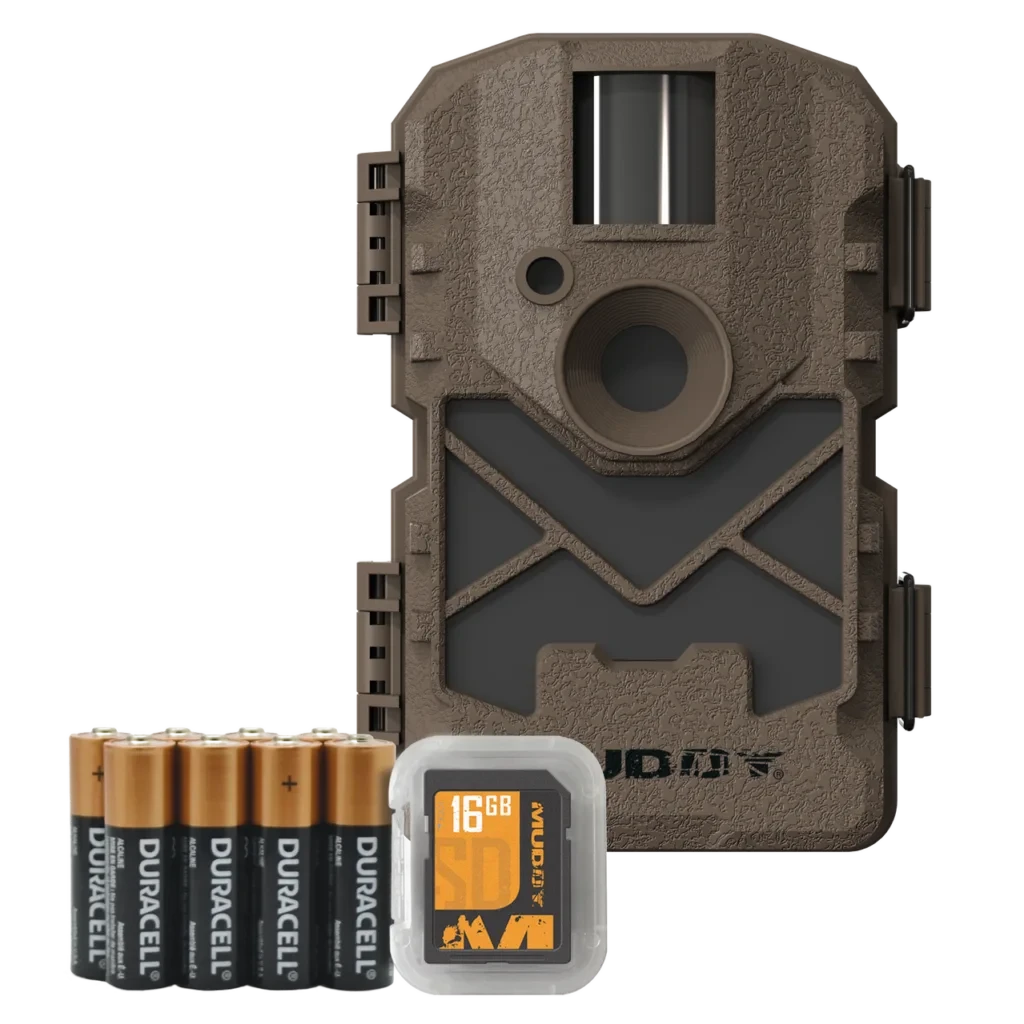 Muddy Pro Cam 20MP Trailcam w/ 8 AA Batteries, 16 GB SD Card, 720p 30fps Video, 80ft Detection Range MUD-MTC20VK in Bark Camo/brown